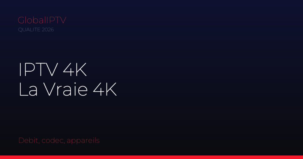 Iptv 4k — illustration du guide GlobalIPTV