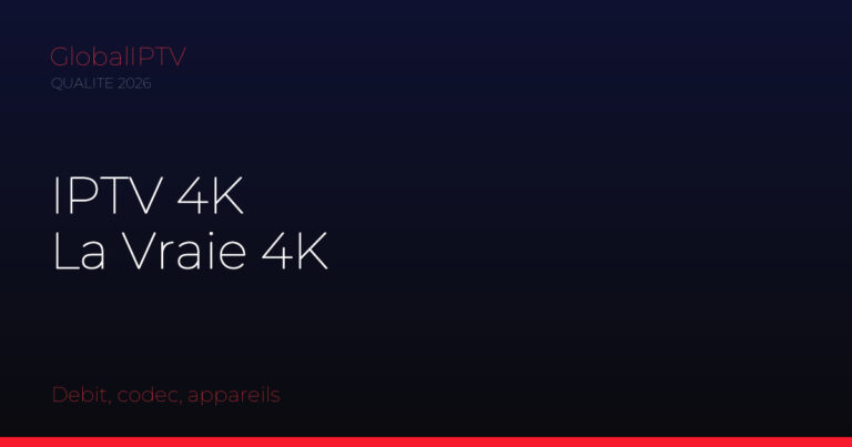 Iptv 4k — illustration du guide GlobalIPTV